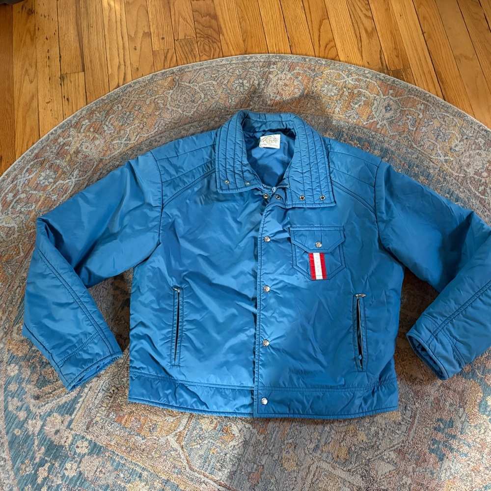 Vintage Robbe Skiwear Blue Men's Ski Jacket